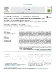 thumbnail of global influenza vaccine distribution Vaccine 2015
