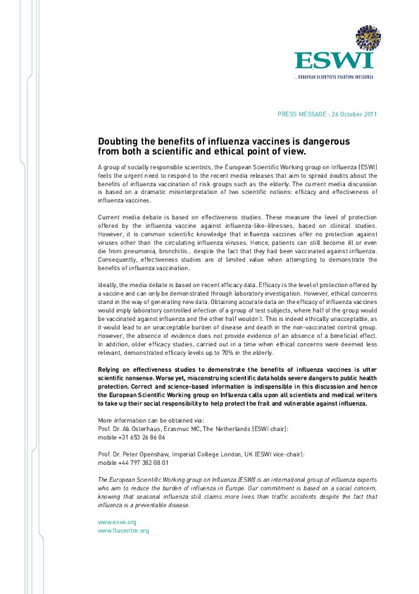 thumbnail of doubting-the-benefits-of-influenza-vaccination-is-ethically-and-scientifically-unacceptable